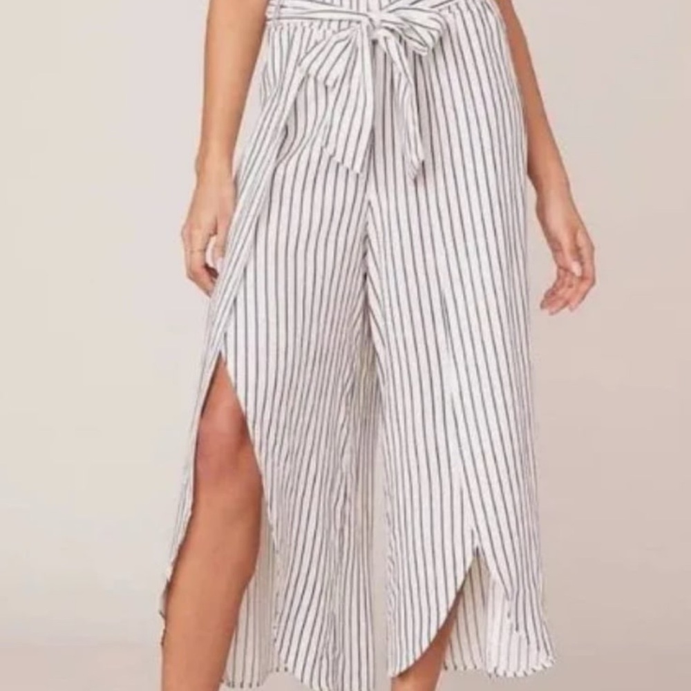 BB Dakota Black and White Striped Pants